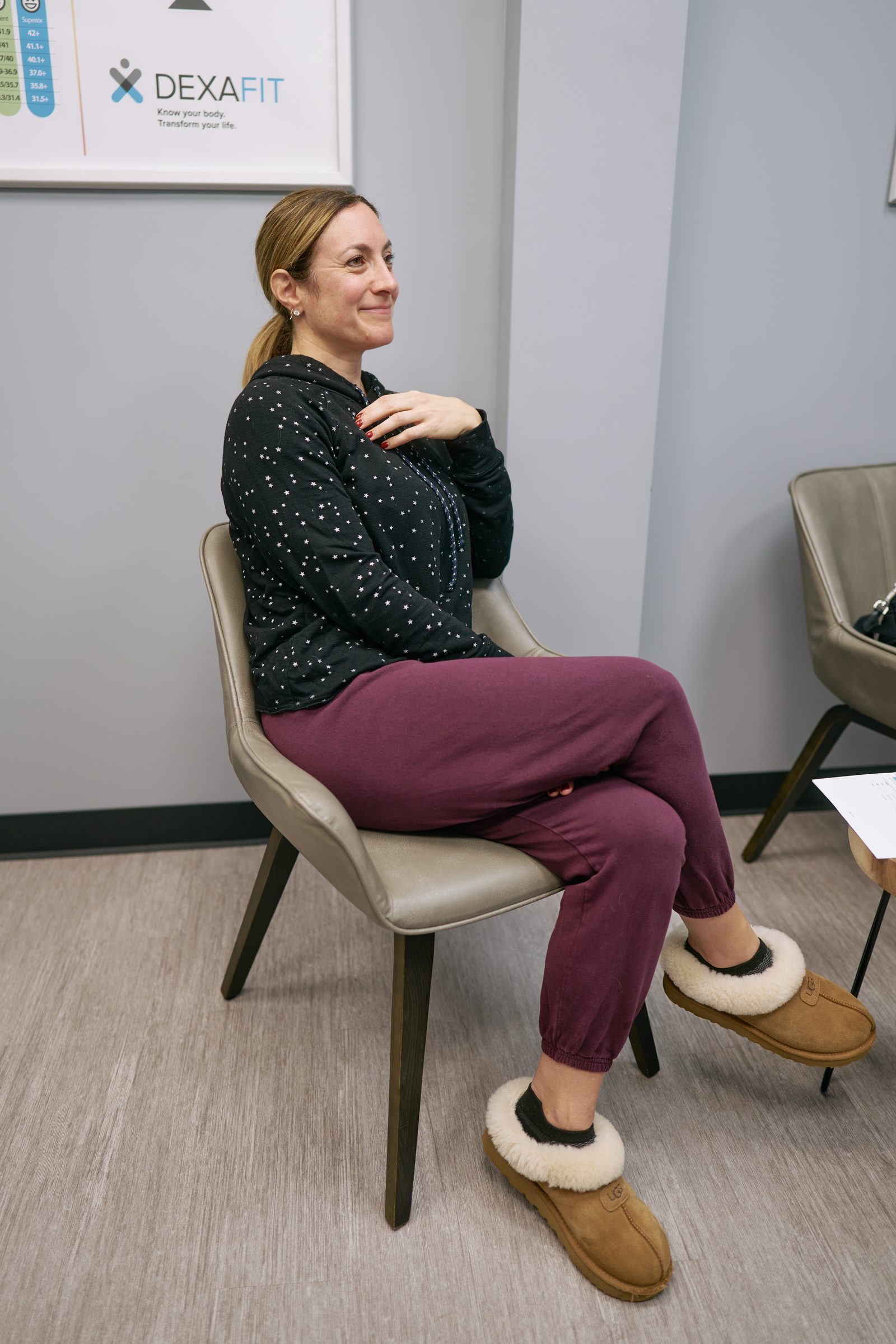 The waiting area at DexaFit NY